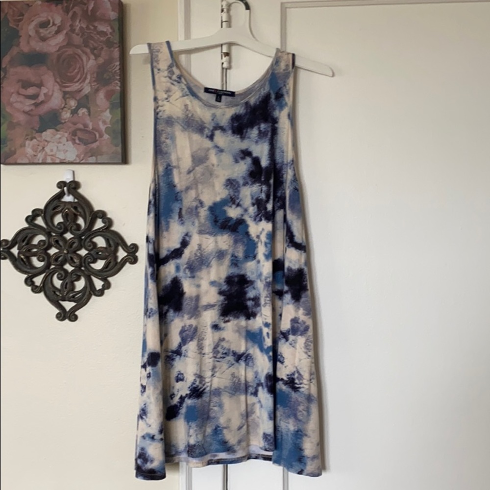 Tie dye print tank top dress.
